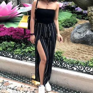 Small high waisted wide pants